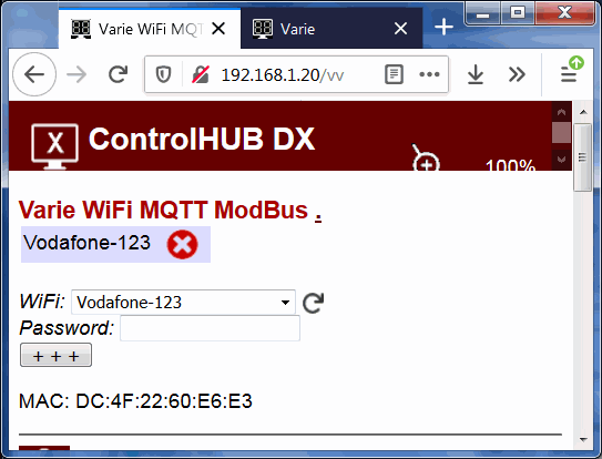 impostazioni WiFi e MAC
