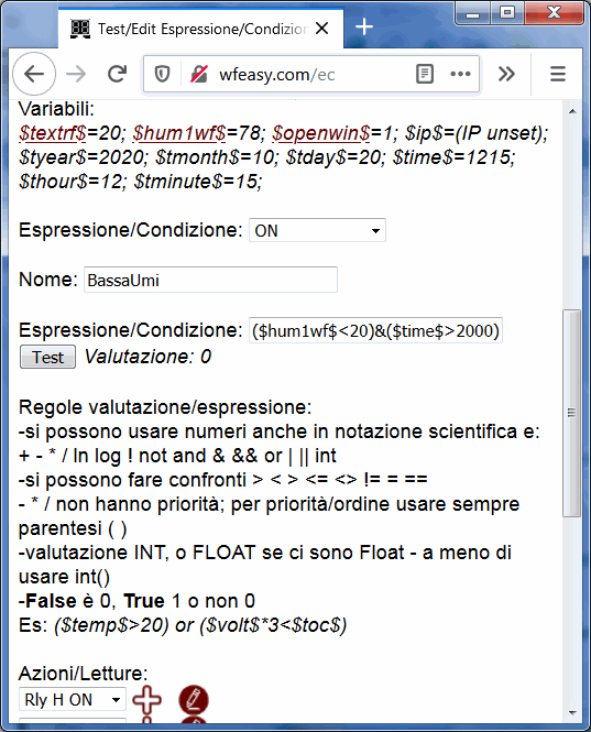 condizione che scatena azione